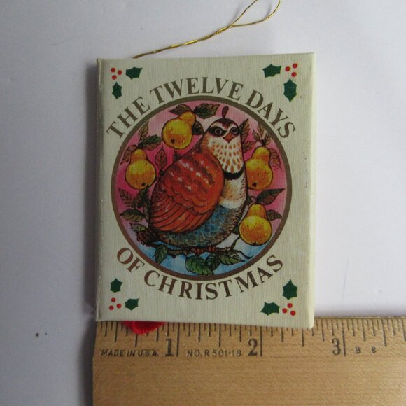 3 Mini Book Christmas Ornaments Nutcracker Suite & 12 Days of Christmas, Santa - Picture 11 of 16